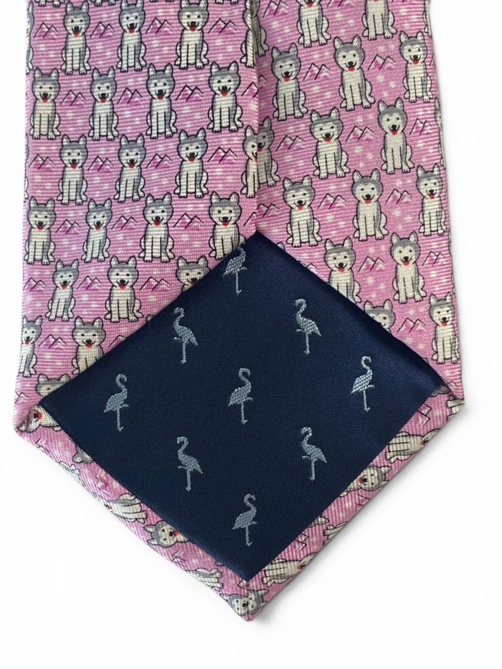 Tailorbyrd Collection Novelty Mens 100% Silk Tie Necktie Siberian Husky Print